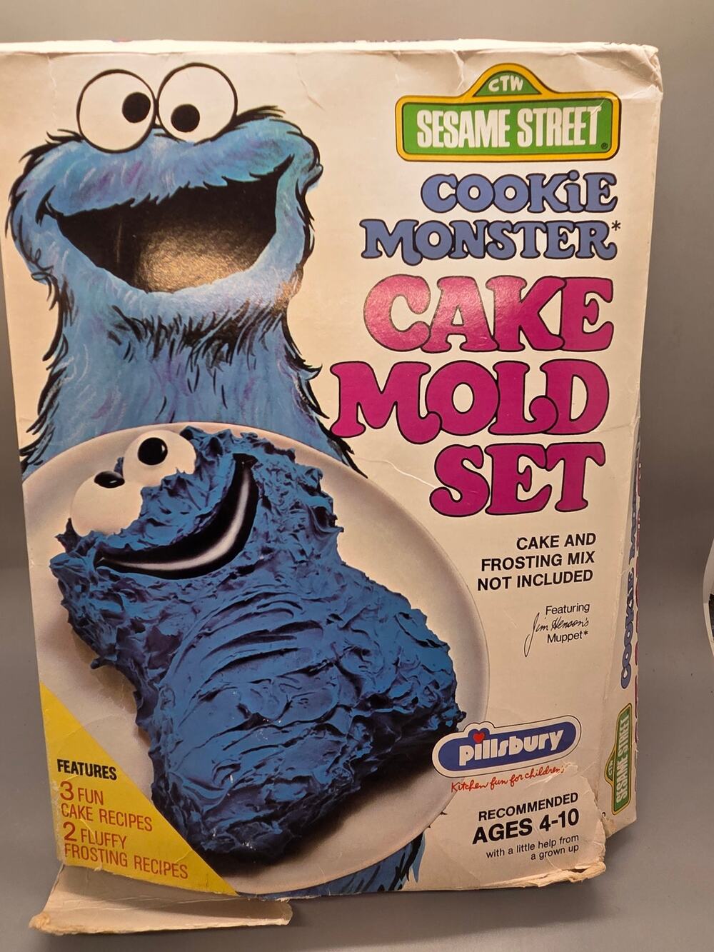 Vintage 1977 Wilton/Pillsbury Sesame Street Cookie Monster Cake Mold Set